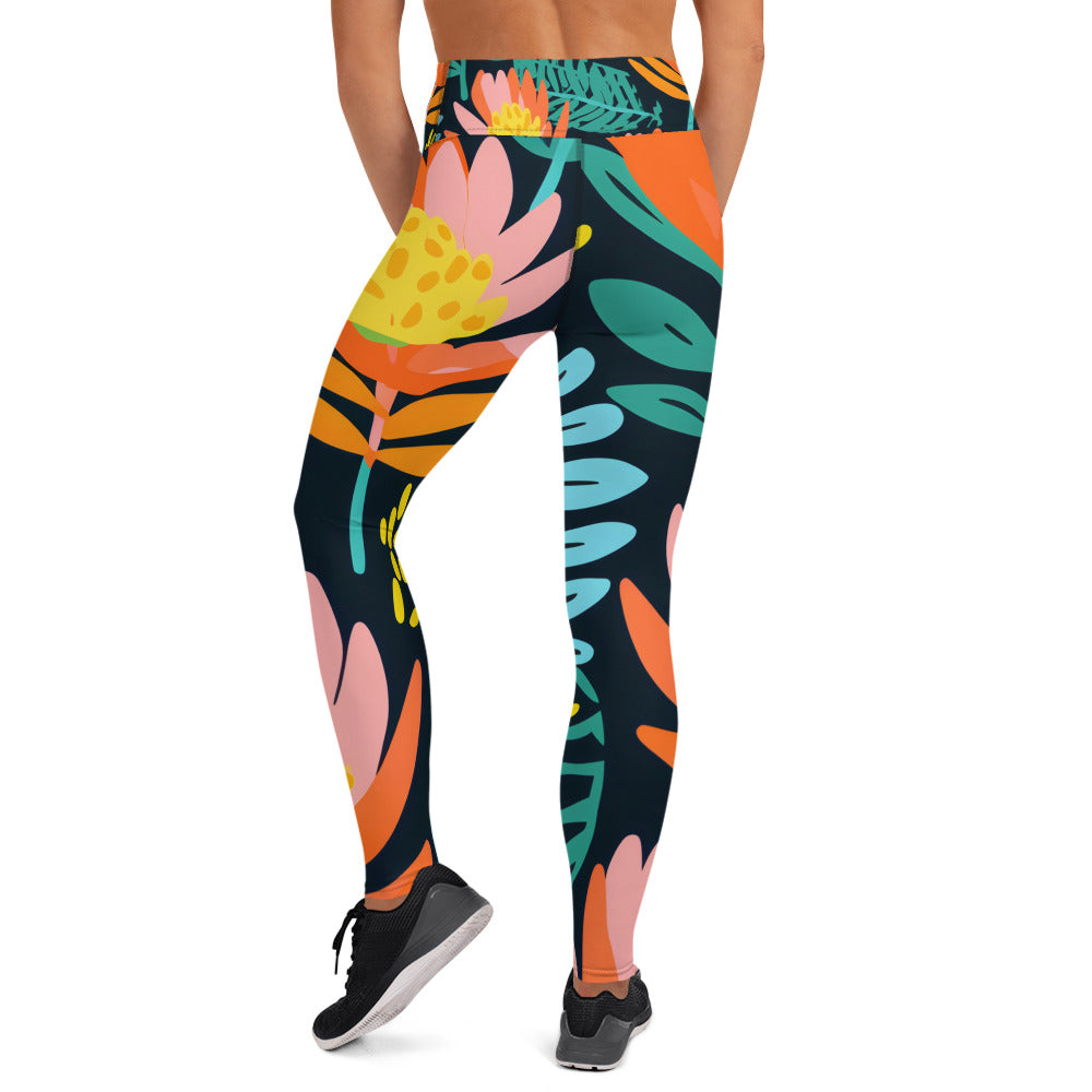 Women's Yoga Leggings - Banksia Dream Print | Stylish, Comfortable Activewear