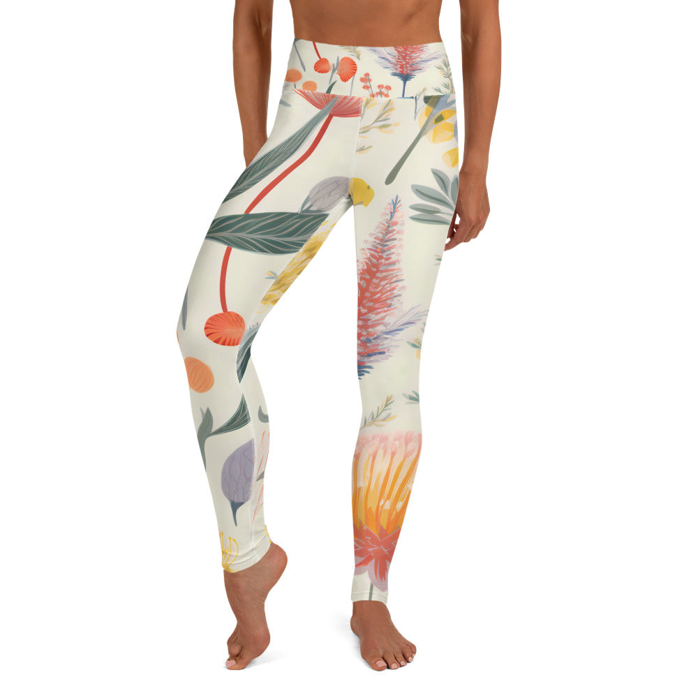 Women's Yoga Leggings Vintage Botanical - Stylish and Comfortable for Every Pose