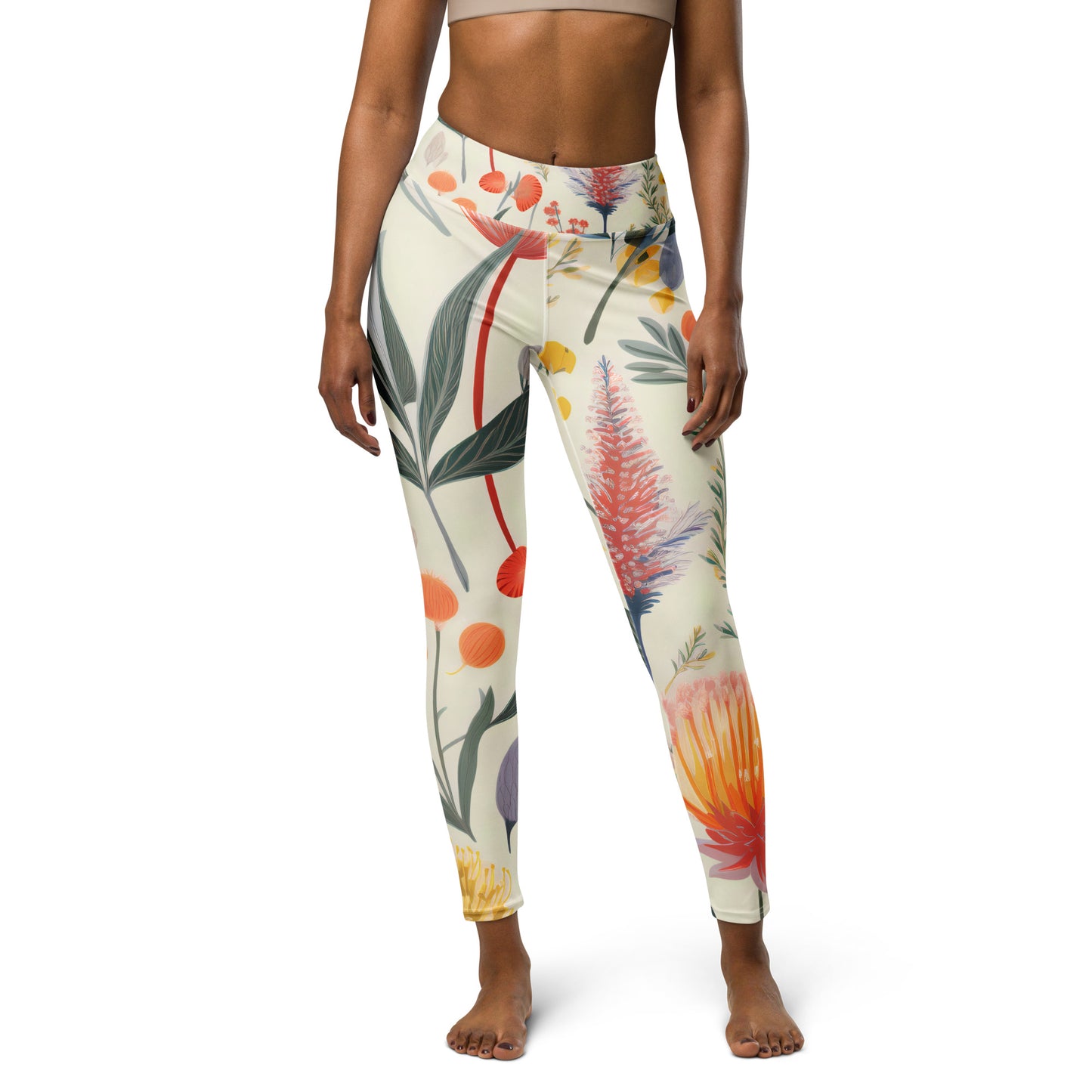 Women's Yoga Leggings Vintage Botanical - Stylish and Comfortable for Every Pose