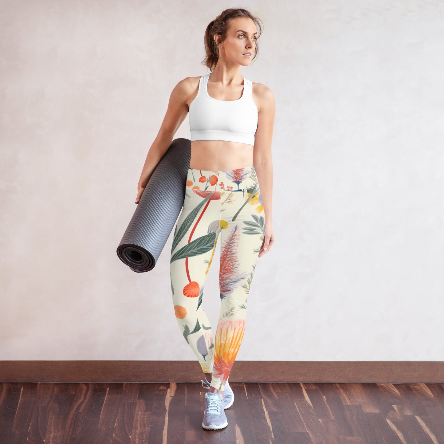 Women's Yoga Leggings Vintage Botanical - Stylish and Comfortable for Every Pose