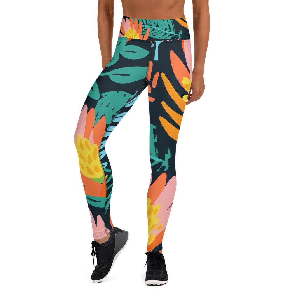 Women's Yoga Leggings - Banksia Dream Print | Stylish, Comfortable Activewear