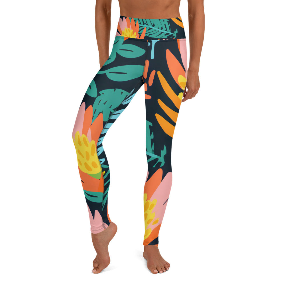 Women's Yoga Leggings - Banksia Dream Print | Stylish, Comfortable Activewear