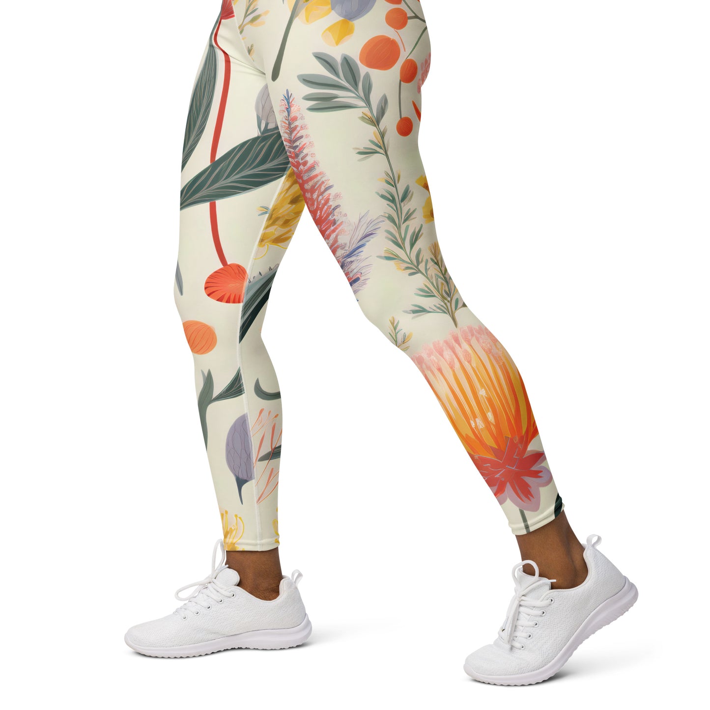 Women's Yoga Leggings Vintage Botanical - Stylish and Comfortable for Every Pose