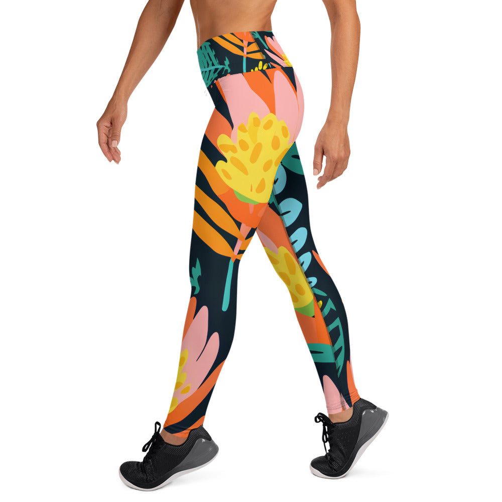 Women's Yoga Leggings - Banksia Dream Print | Stylish, Comfortable Activewear