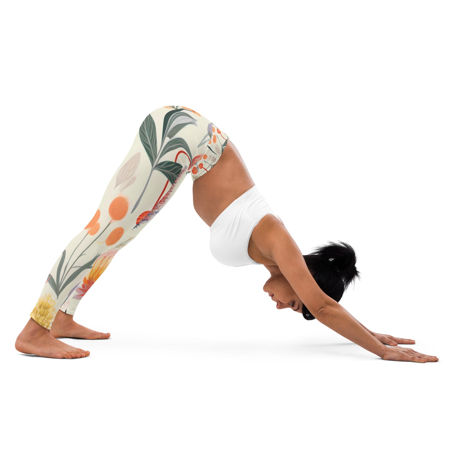 Women's Yoga Leggings Vintage Botanical - Stylish and Comfortable for Every Pose