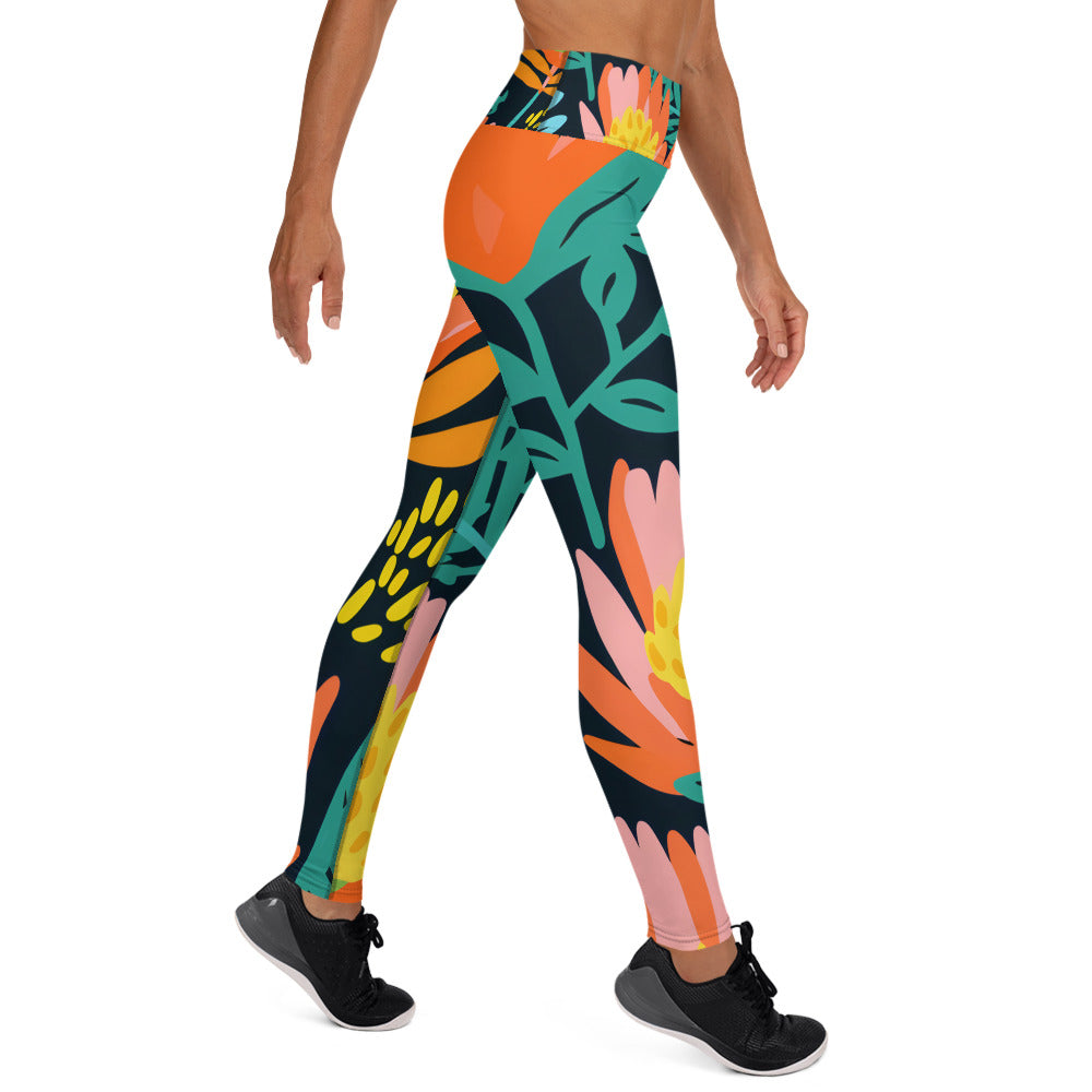 Women's Yoga Leggings - Banksia Dream Print | Stylish, Comfortable Activewear