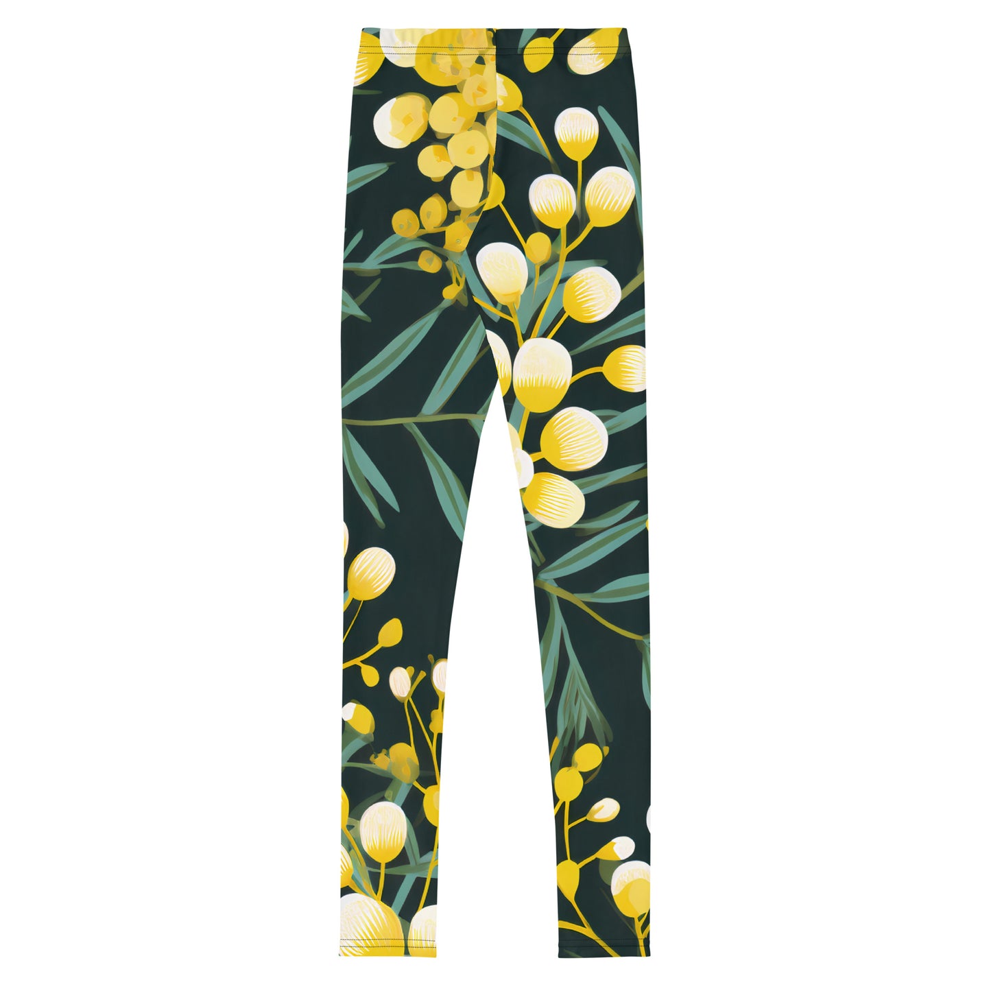 Youth Activewear Leggings Green and Gold - Stylish and Comfortable for Active Kids