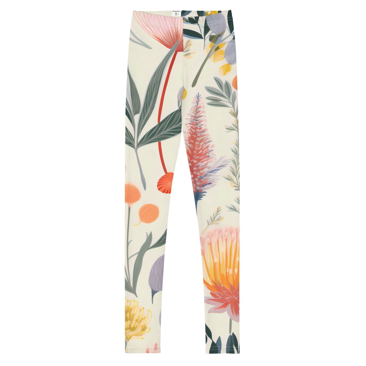 Vintage Botanical Youth Activewear Leggings | Stylish and Comfortable Workout Pants