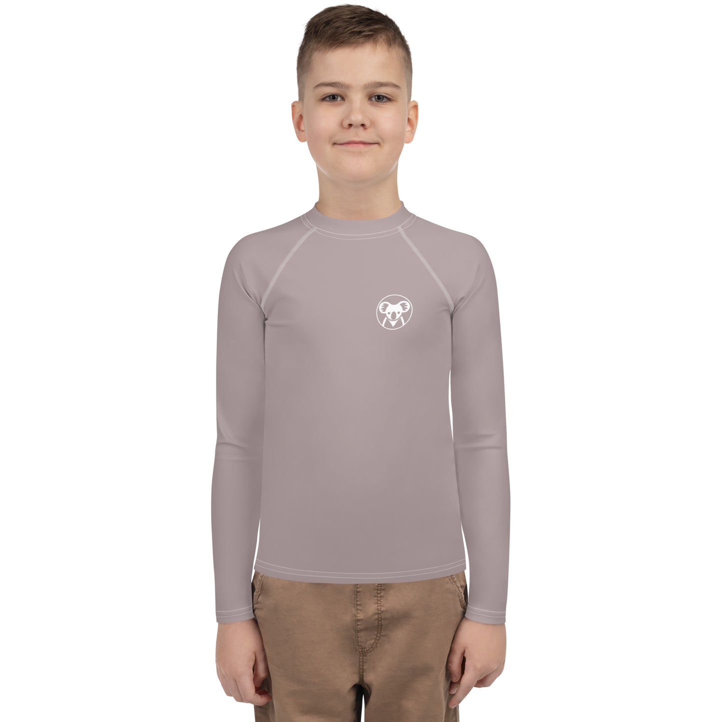 K is for Koala Youth Rash Guard | Minimalist UV Protective Sun Shirt for Teens