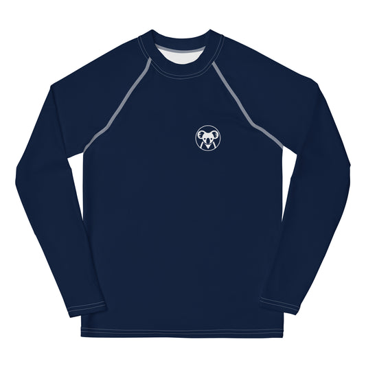 K is for Koala Youth Rash Guard | UV Protective Shirt for Tweens in Navy