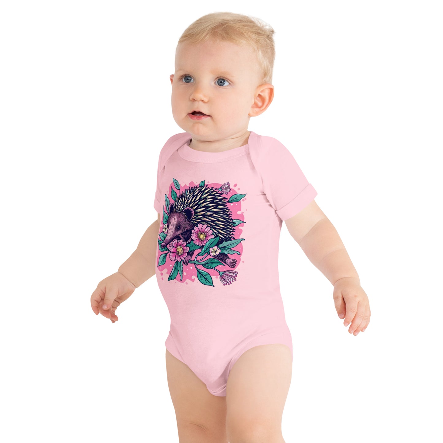 Bloomin' Spike Baby Bodysuit | Pink Echidna Onesie for Babies