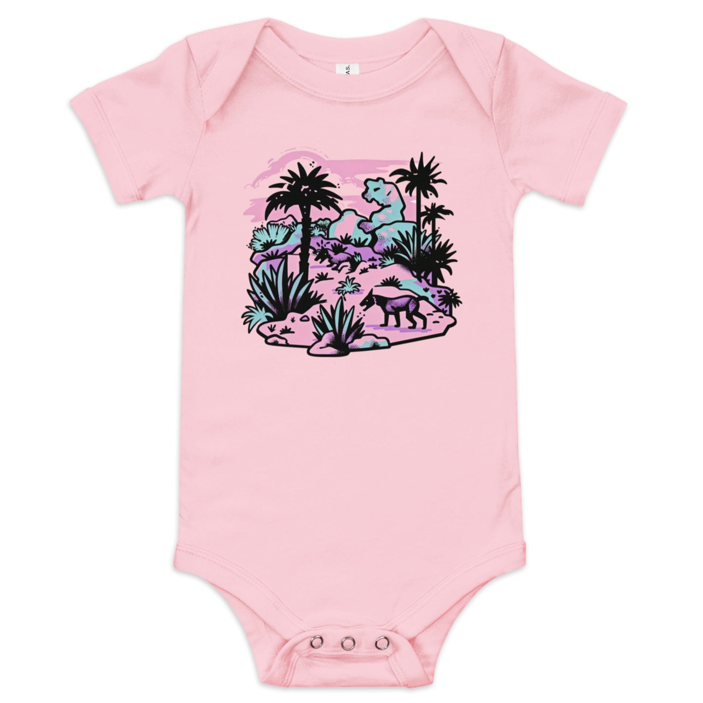 Dingo Revival Baby Bodysuit | Retro Australian Dingo Onesie for Babies