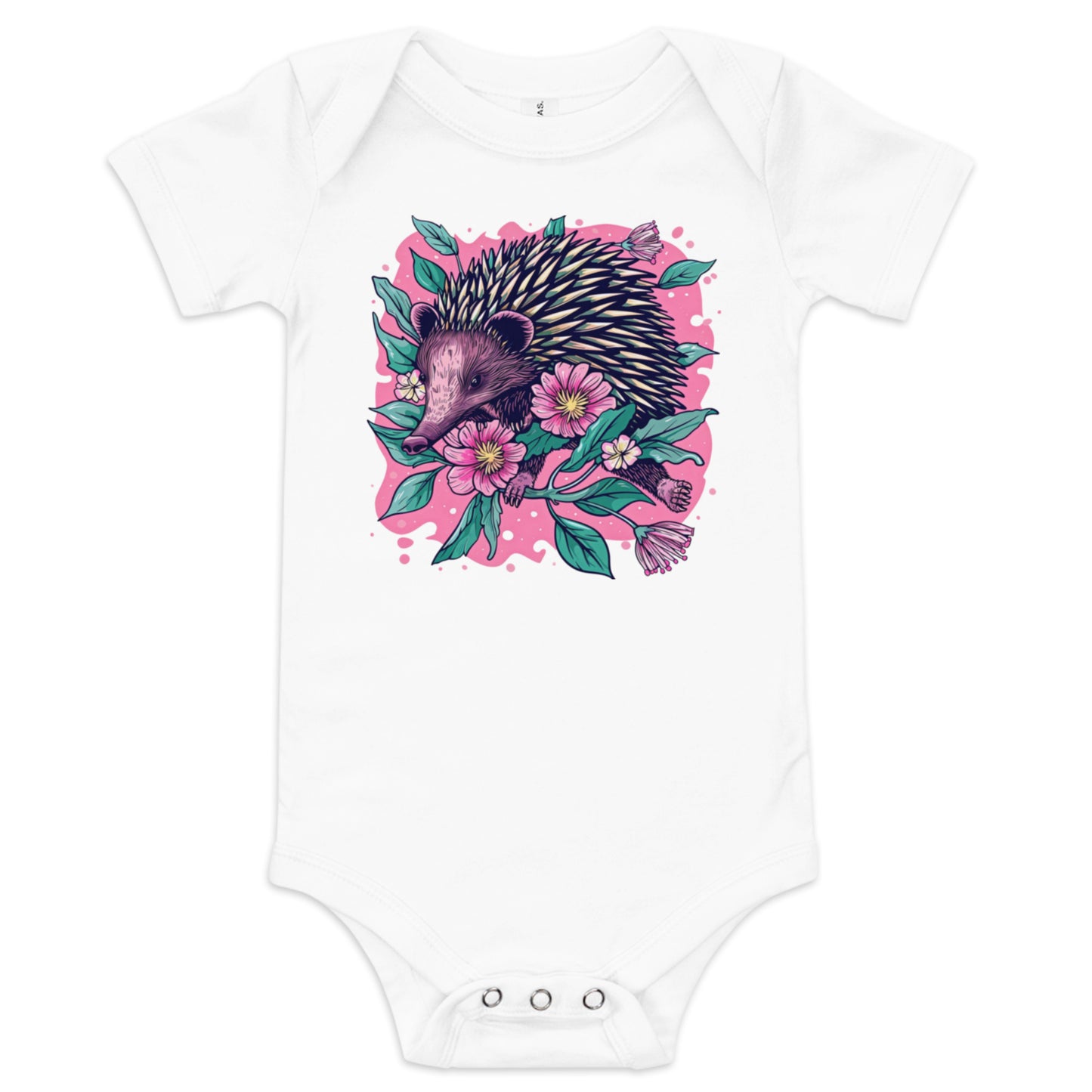 Bloomin' Spike Baby Bodysuit | Pink Echidna Onesie for Babies