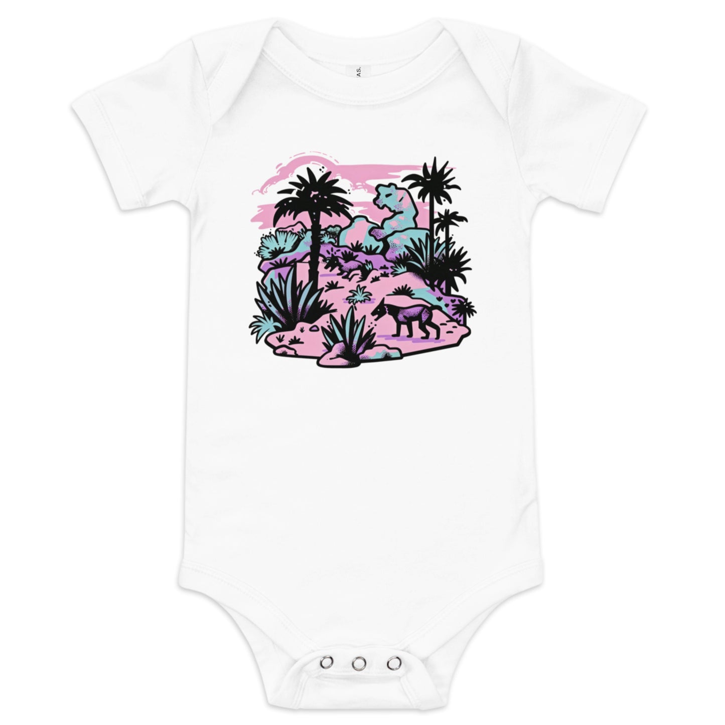 Dingo Revival Baby Bodysuit | Retro Australian Dingo Onesie for Babies