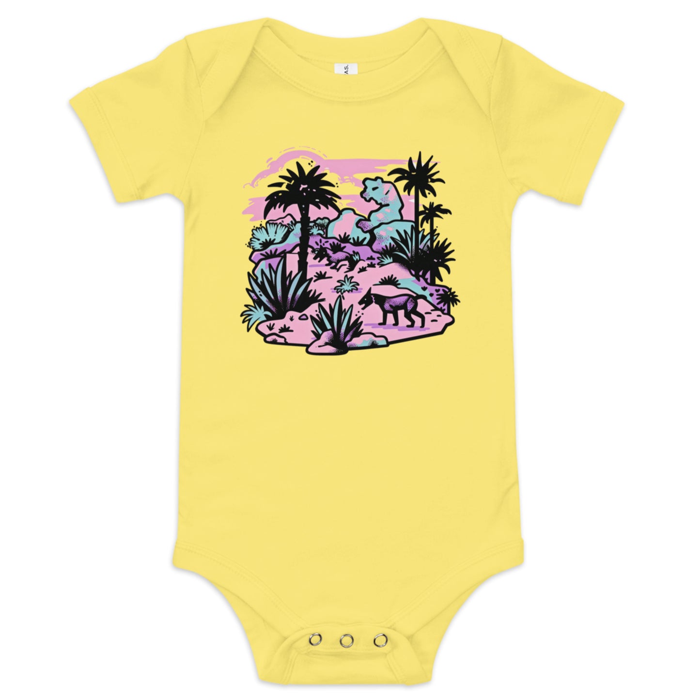 Dingo Revival Baby Bodysuit | Retro Australian Dingo Onesie for Babies