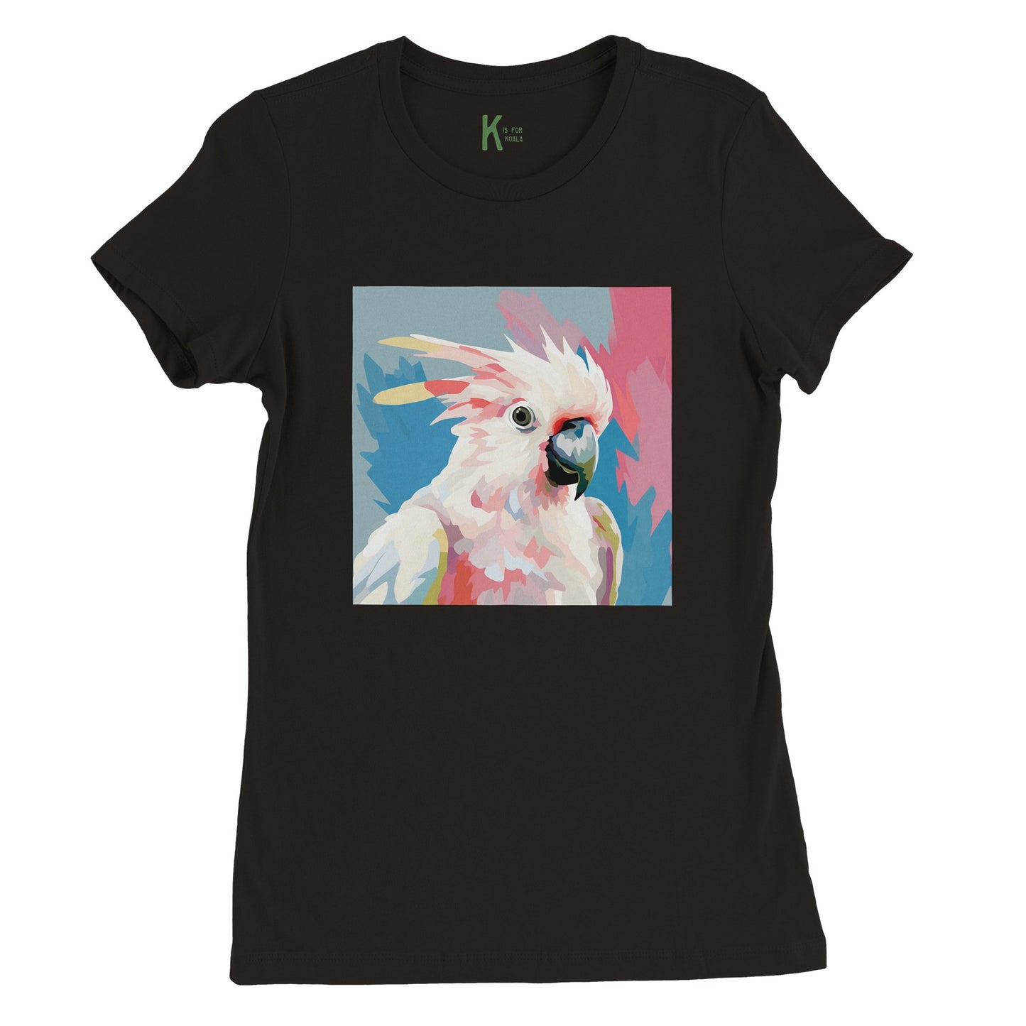 Cocky Pop Women's Tee - Stylish Cockatoo Pop T-Shirt for Women