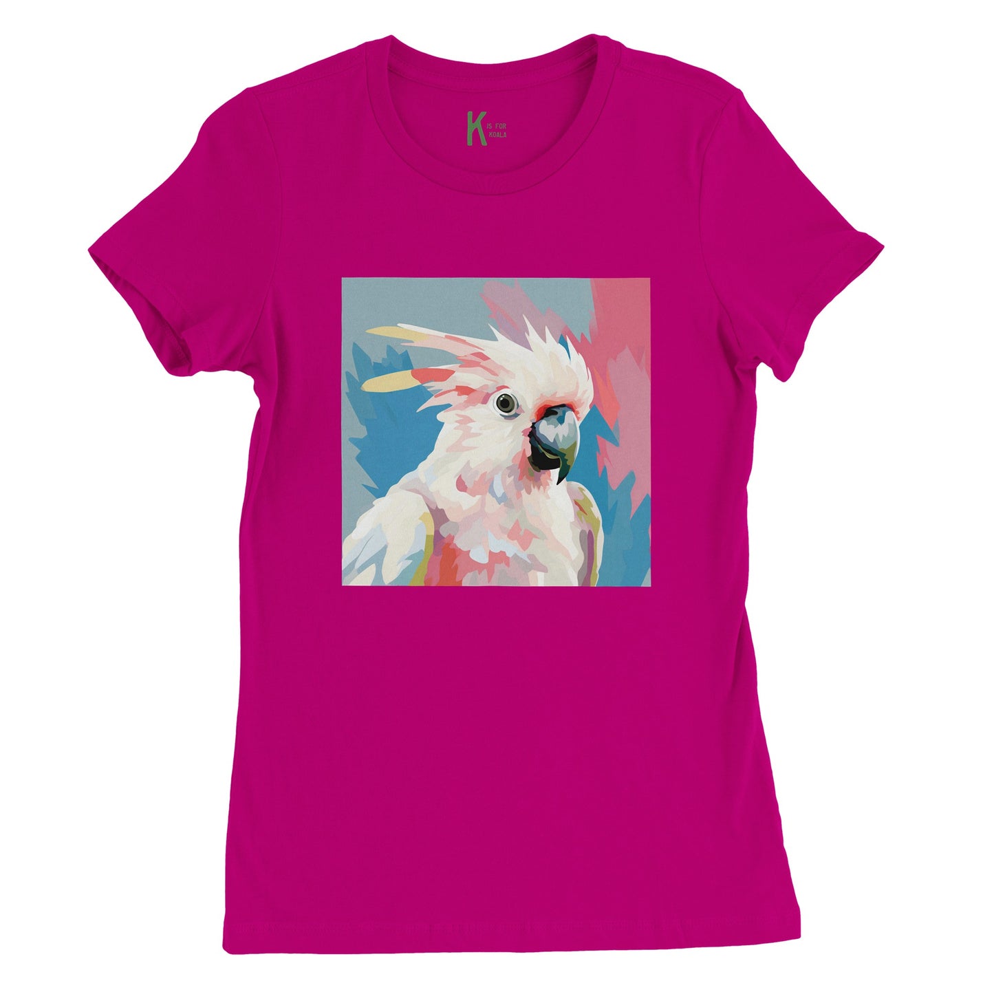 Cocky Pop Women's Tee - Stylish Cockatoo Pop T-Shirt for Women