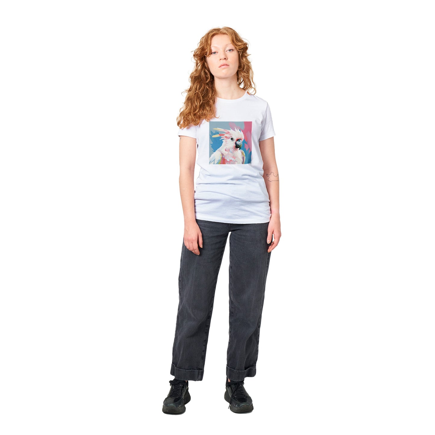 Cocky Pop Women's Tee - Stylish Cockatoo Pop T-Shirt for Women