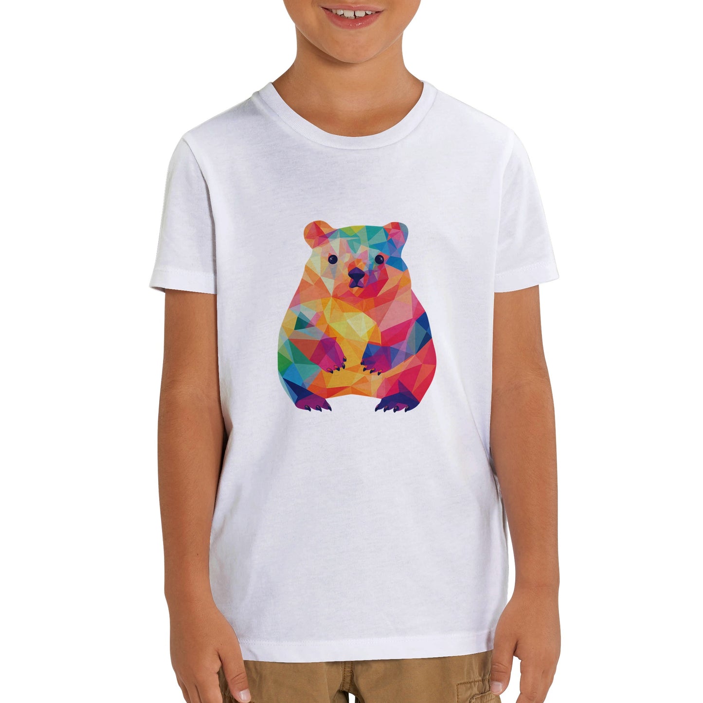 Organic Kids Crewneck T-shirt Wombat Pop | Cute Wombat Shirt for Tweens