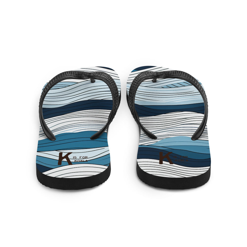 K is for Koala Blue Crush Sole Mates | Unisex Flip Flops for the Beach