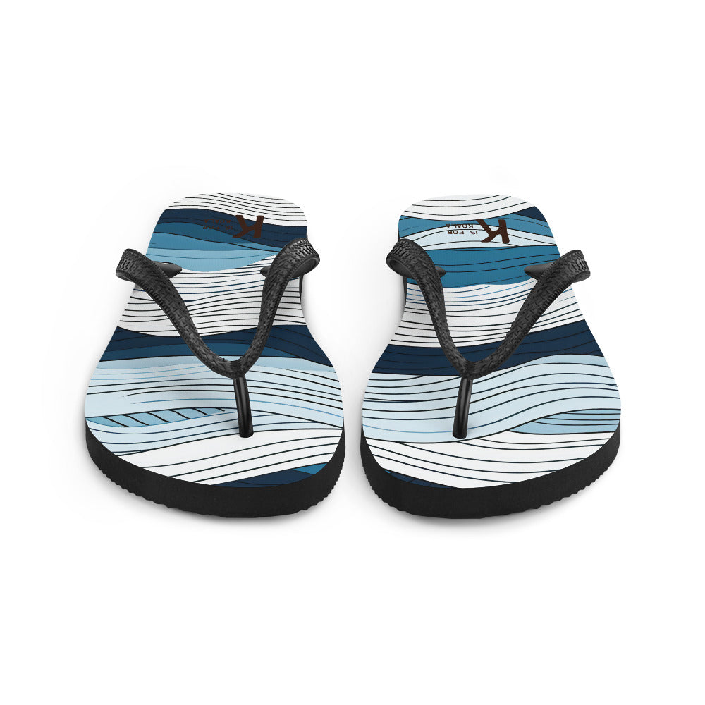 K is for Koala Blue Crush Sole Mates | Unisex Flip Flops for the Beach