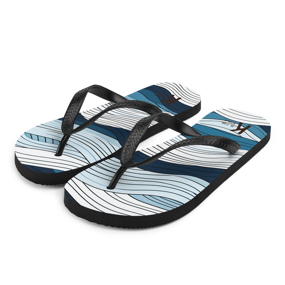 K is for Koala Blue Crush Sole Mates | Unisex Flip Flops for the Beach