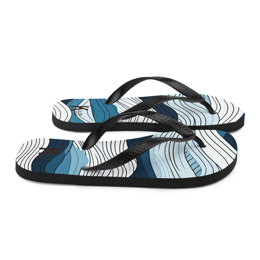 K is for Koala Blue Crush Sole Mates | Unisex Flip Flops for the Beach