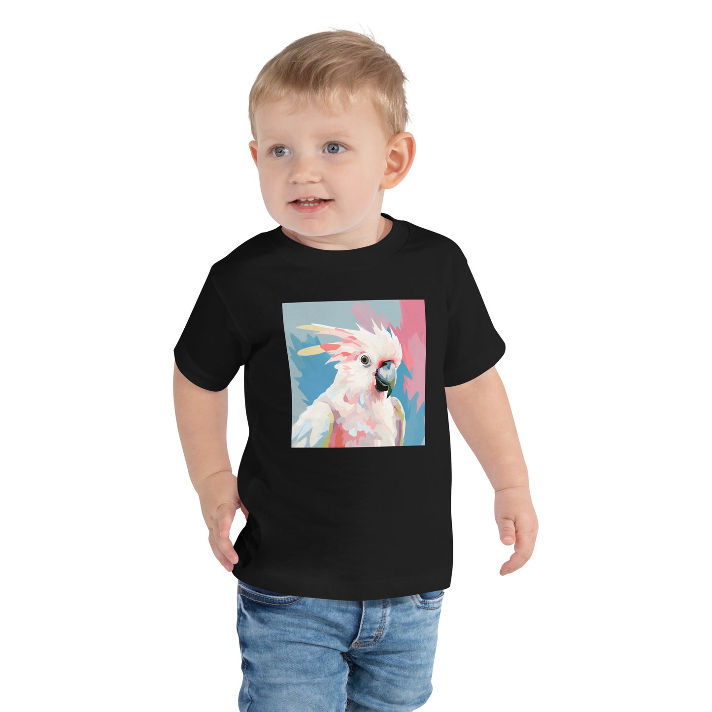 Toddler Short Sleeve Tee Cockatoo Pop Art Print