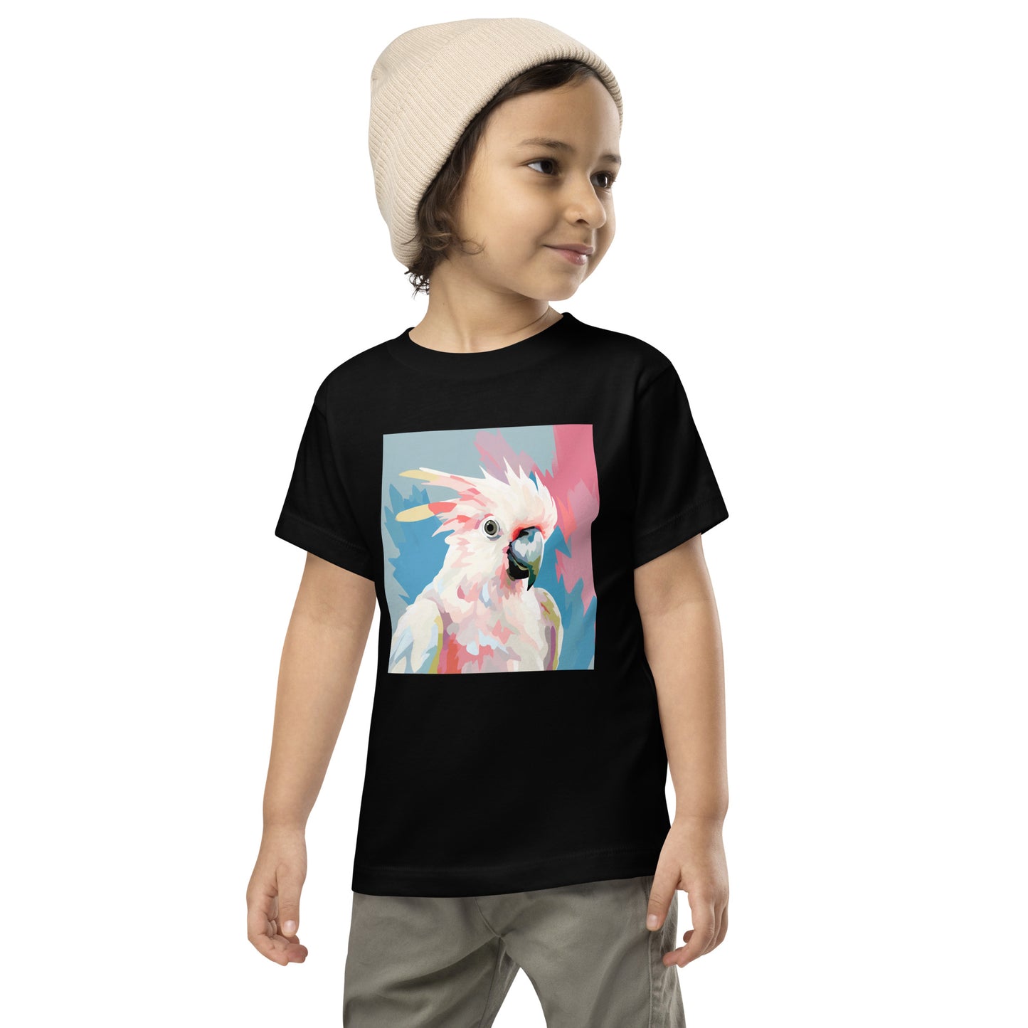 Cockatoo Pop Toddler Short Sleeve Tee | Cute Kids' Bird Shirt