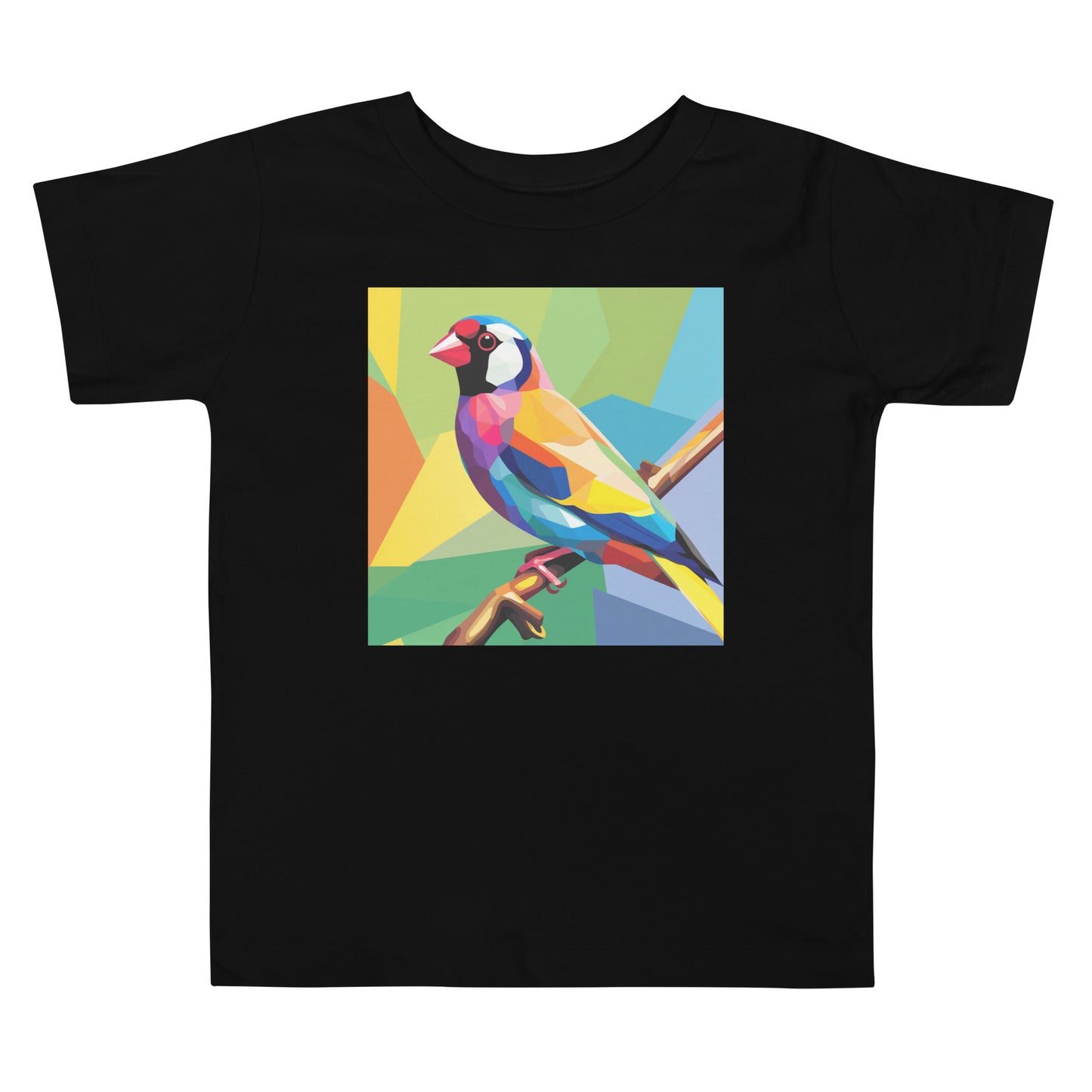 Soft Cotton Toddler Tee with Australian Gouldian Finch Print - Comfortable, Durable Kids Shirt