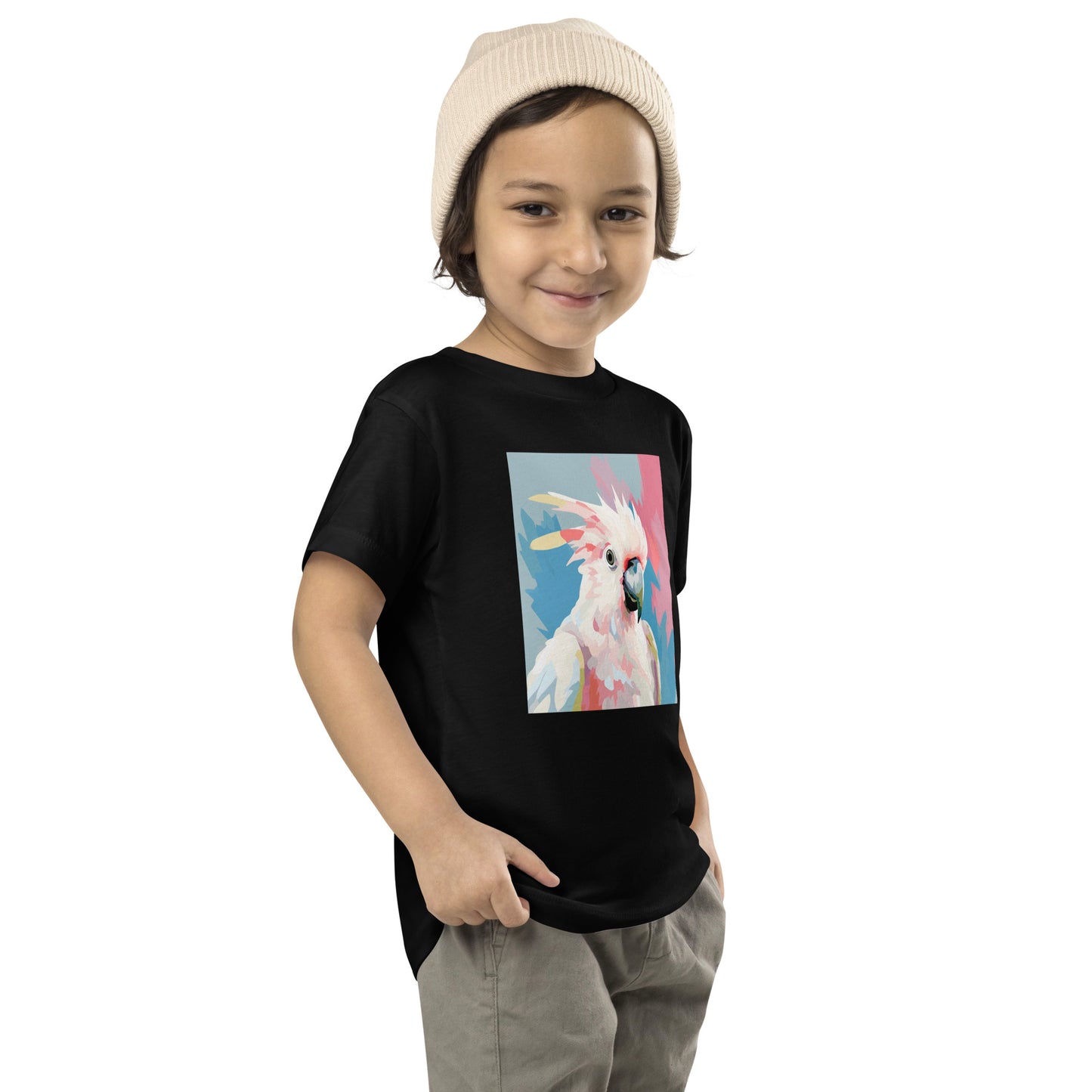 Cockatoo Pop Toddler Short Sleeve Tee | Cute Kids' Bird Shirt