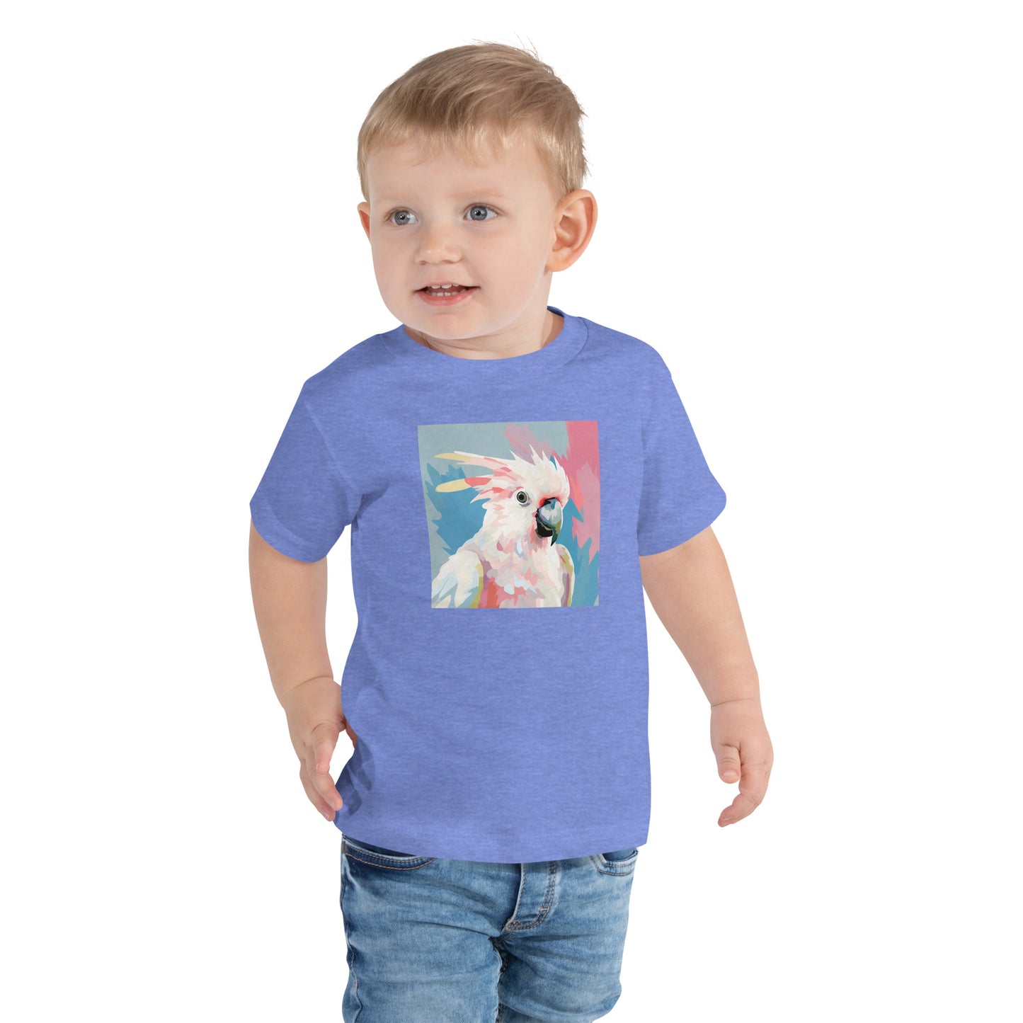 Cockatoo Pop Toddler Short Sleeve Tee | Cute Kids' Bird Shirt