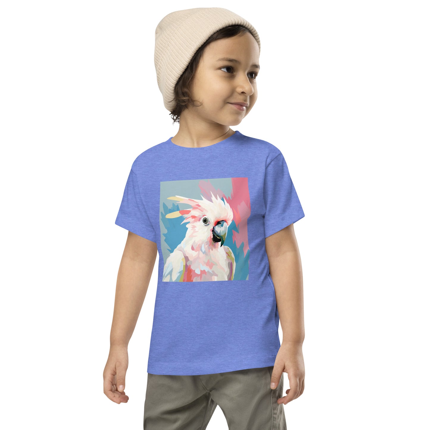 Cockatoo Pop Toddler Short Sleeve Tee | Cute Kids' Bird Shirt