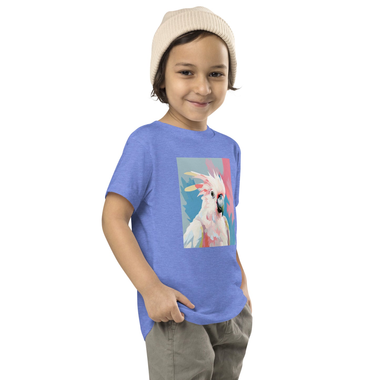 Cockatoo Pop Toddler Short Sleeve Tee | Cute Kids' Bird Shirt