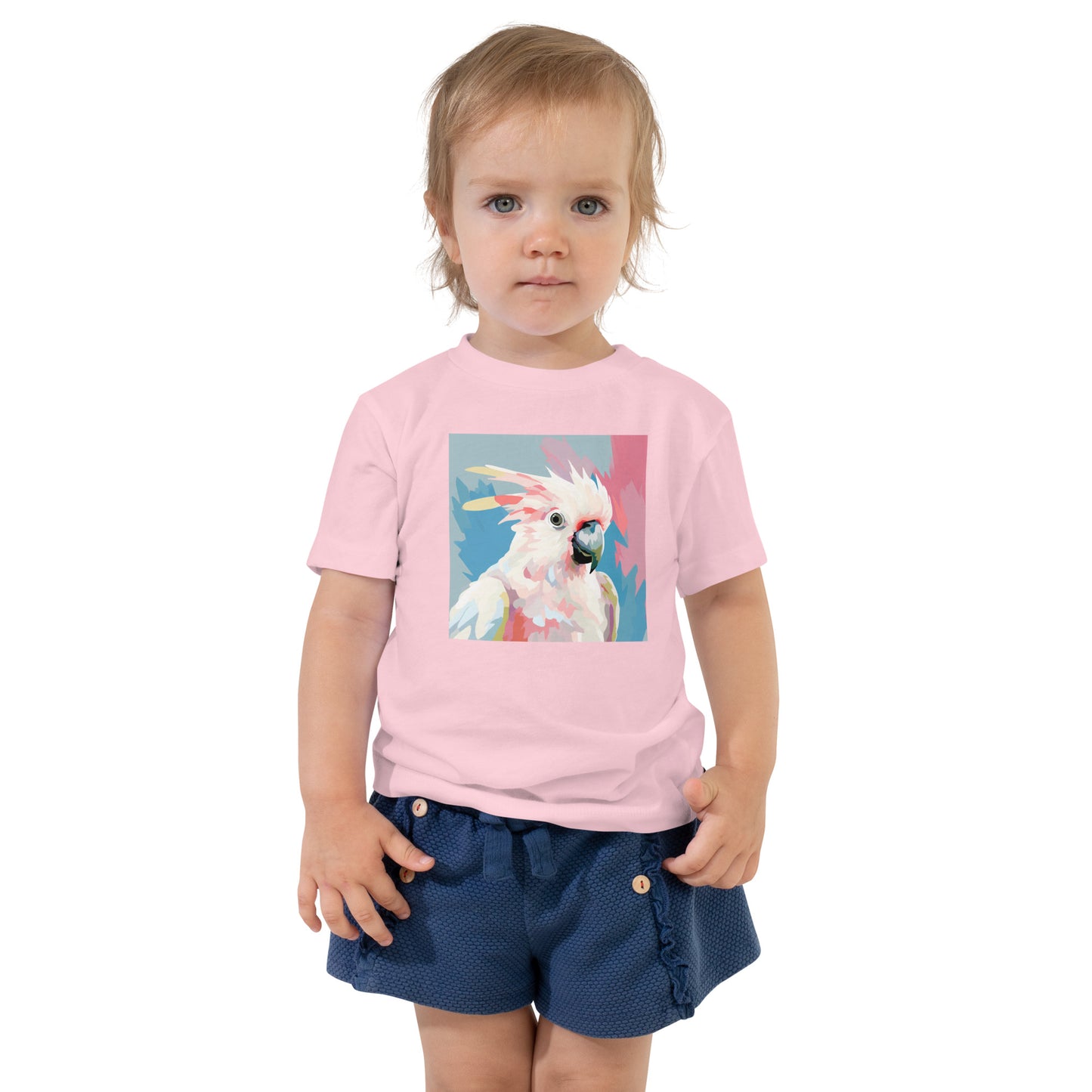 Cockatoo Pop Toddler Short Sleeve Tee | Cute Kids' Bird Shirt