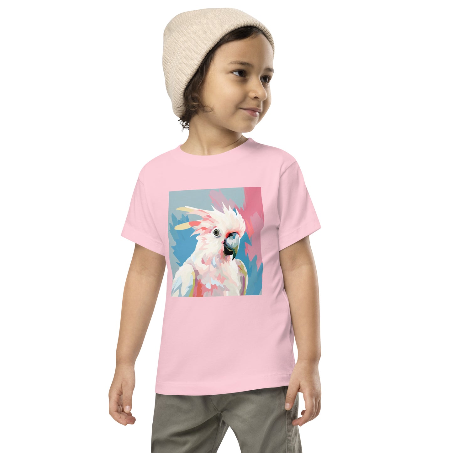 Cockatoo Pop Toddler Short Sleeve Tee | Cute Kids' Bird Shirt