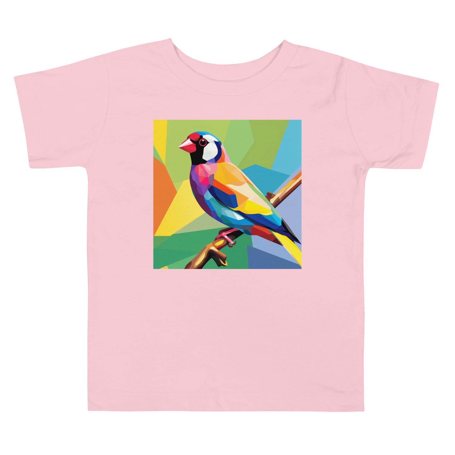 Soft Cotton Toddler Tee with Australian Gouldian Finch Print - Comfortable, Durable Kids Shirt