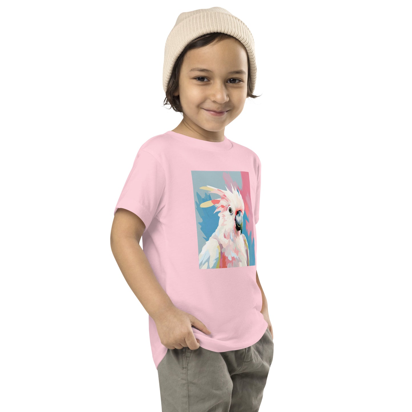 Cockatoo Pop Toddler Short Sleeve Tee | Cute Kids' Bird Shirt