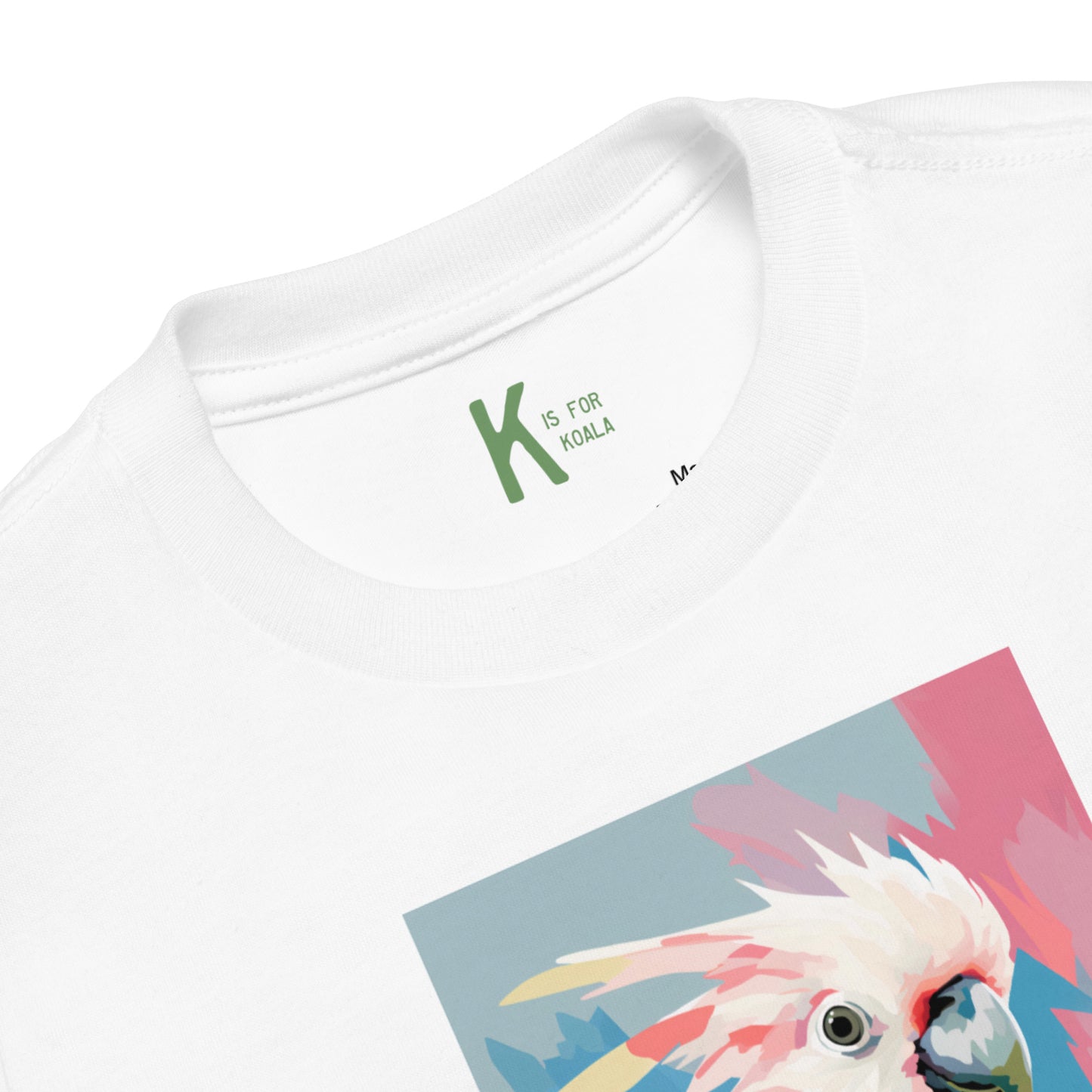 Cockatoo Pop Toddler Short Sleeve Tee | Cute Kids' Bird Shirt