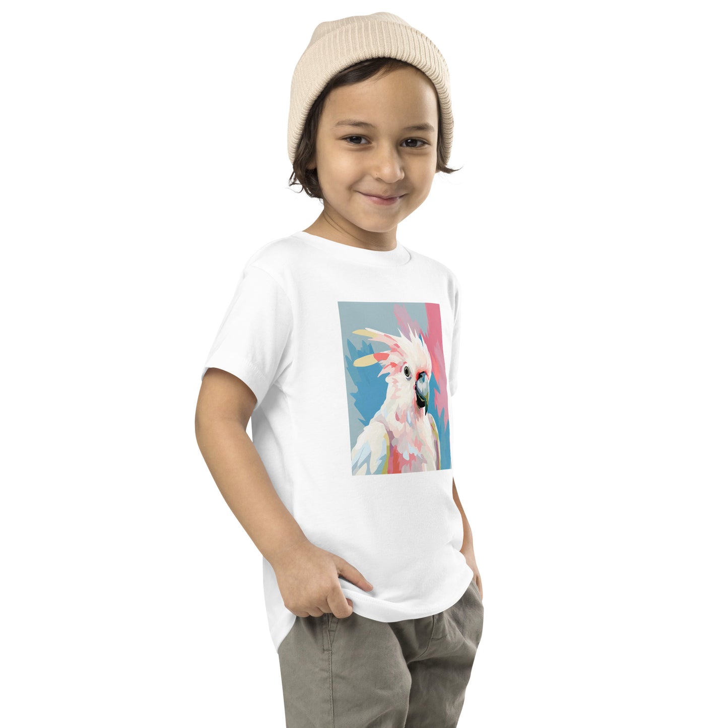 Cockatoo Pop Toddler Short Sleeve Tee | Cute Kids' Bird Shirt