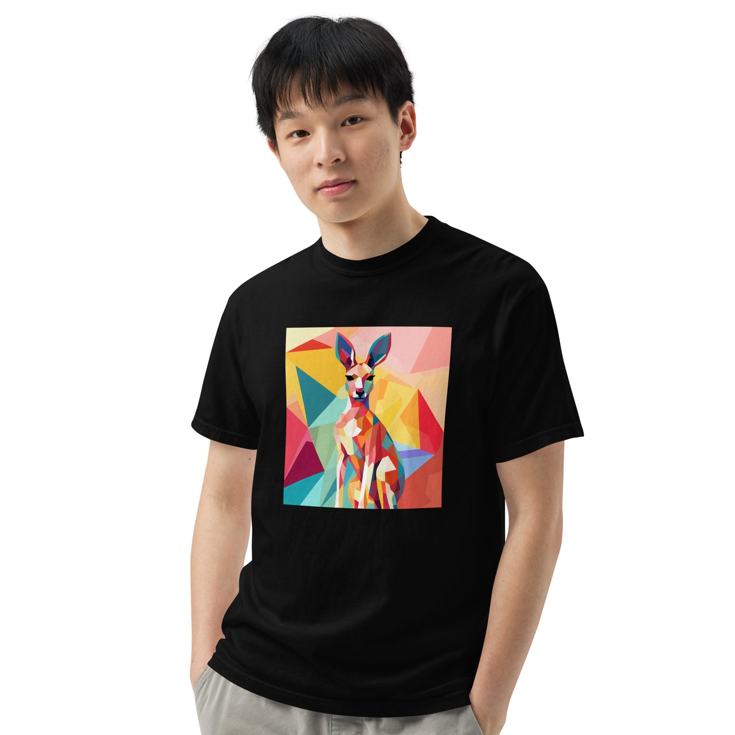 Kanga Pop Unisex Garment-Dyed Heavyweight T-shirt | Australian Wildlife Design