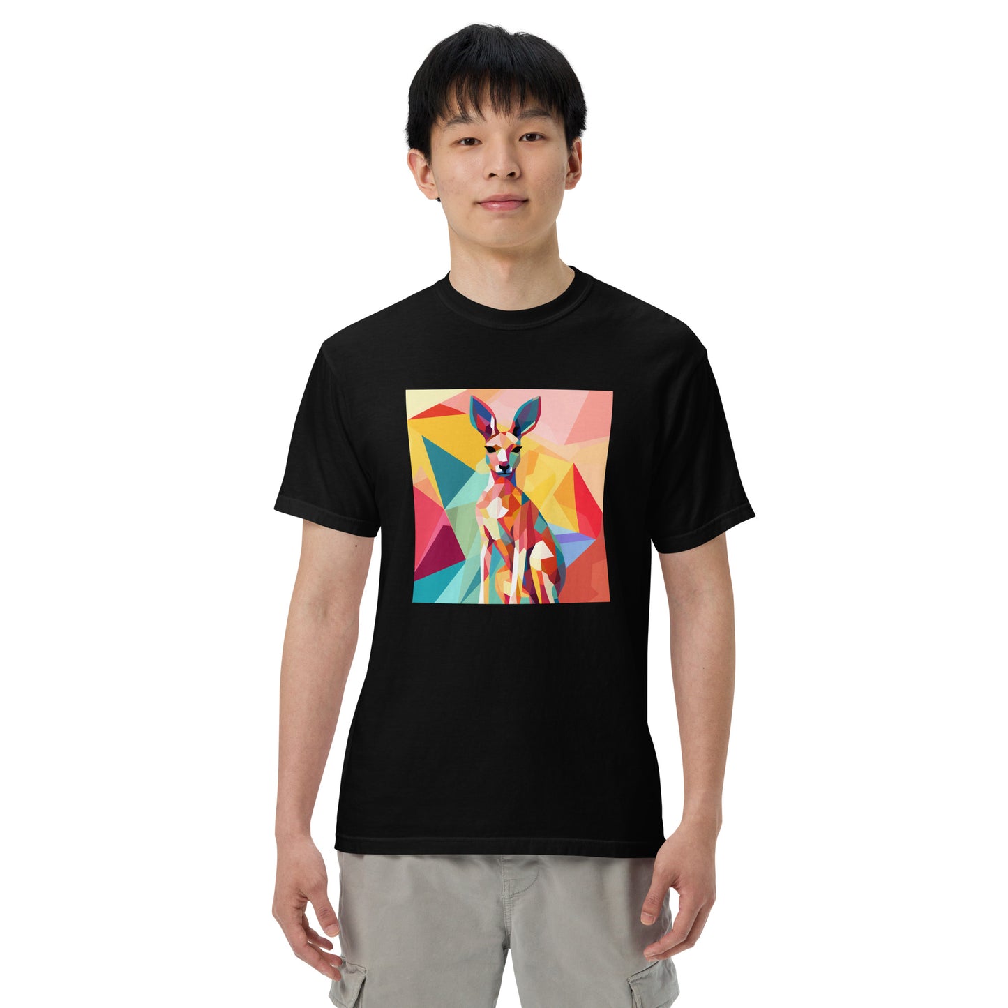 Kanga Pop Unisex Garment-Dyed Heavyweight T-shirt | Australian Wildlife Design