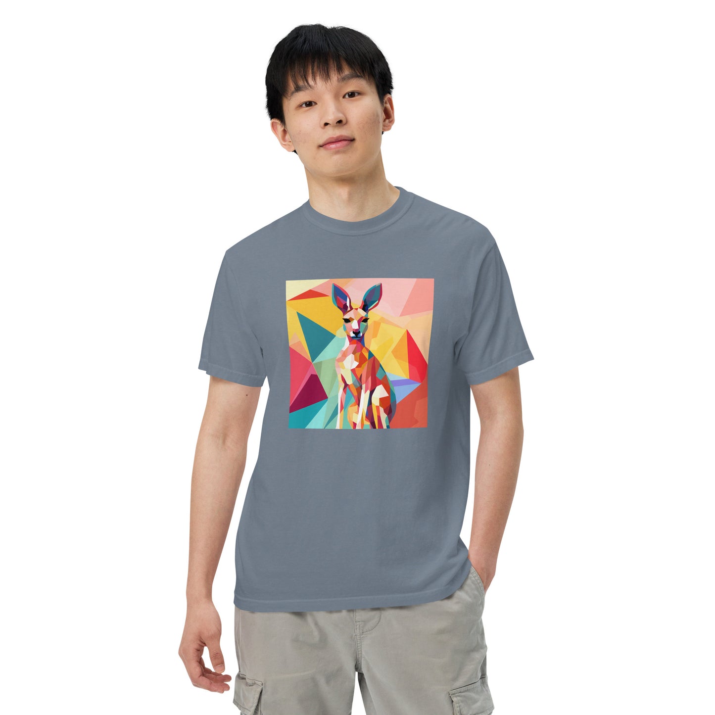 Kanga Pop Unisex Garment-Dyed Heavyweight T-shirt | Australian Wildlife Design