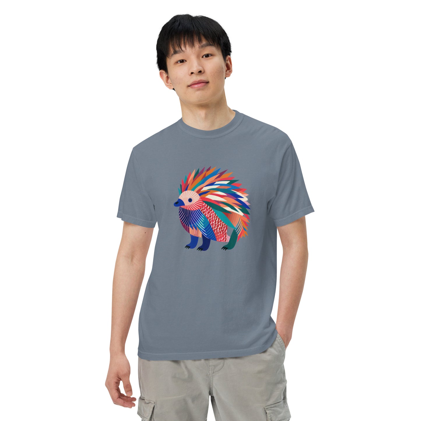 Echidna Pop Unisex garment-dyed heavyweight t-shirt