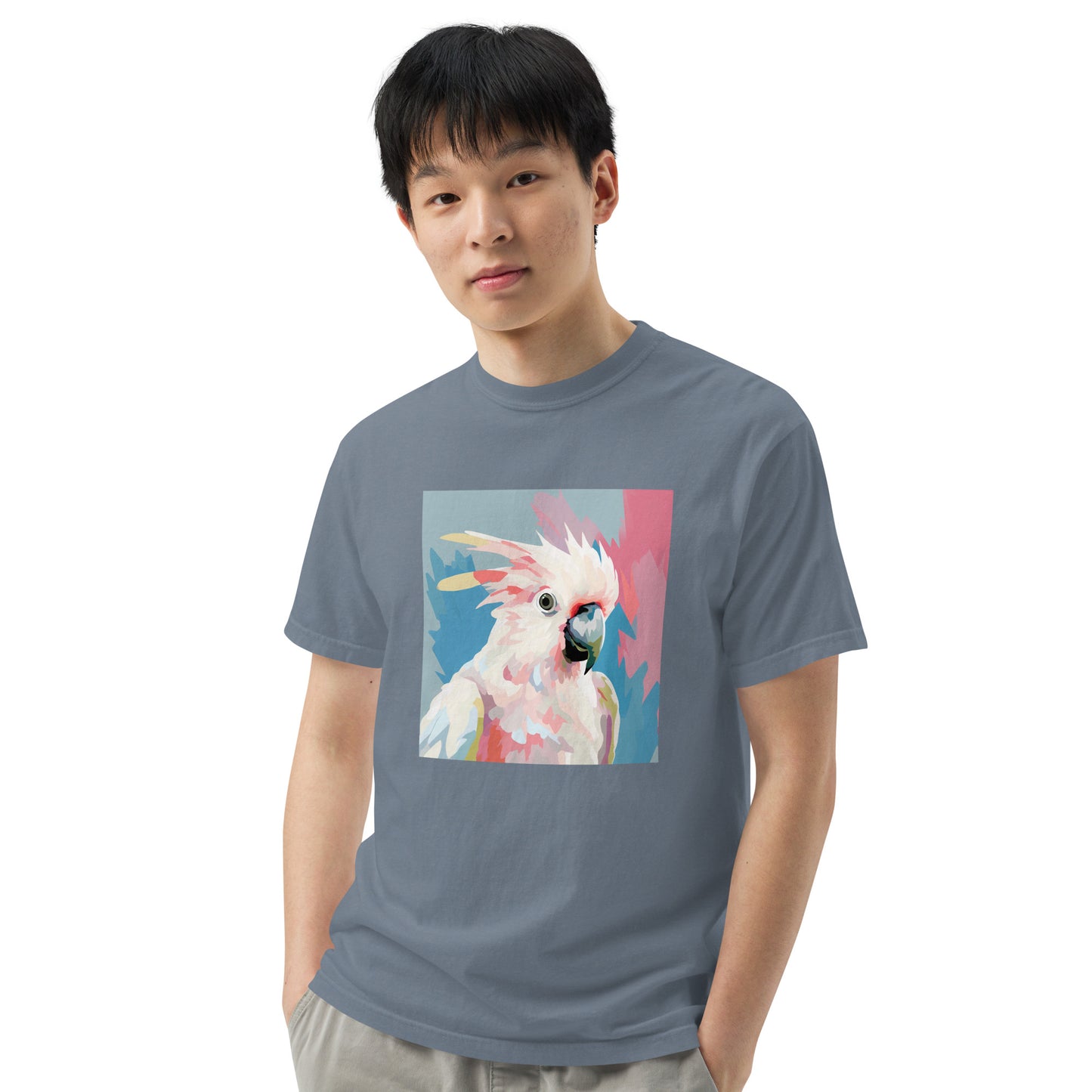 Unisex Cockatoo Pop Garment-Dyed Heavyweight T-shirt | Australian Bird Design