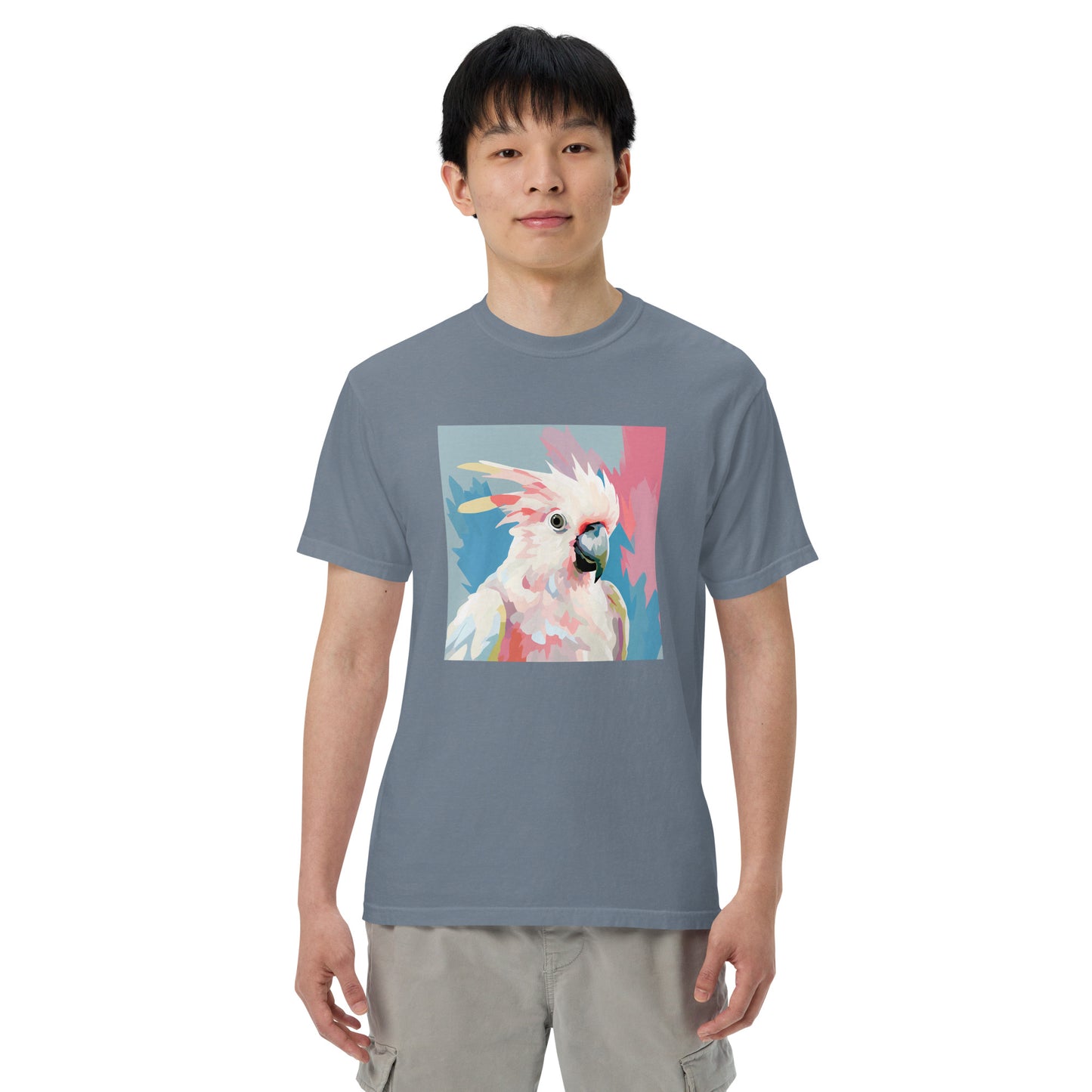 Unisex Cockatoo Pop Garment-Dyed Heavyweight T-shirt | Australian Bird Design