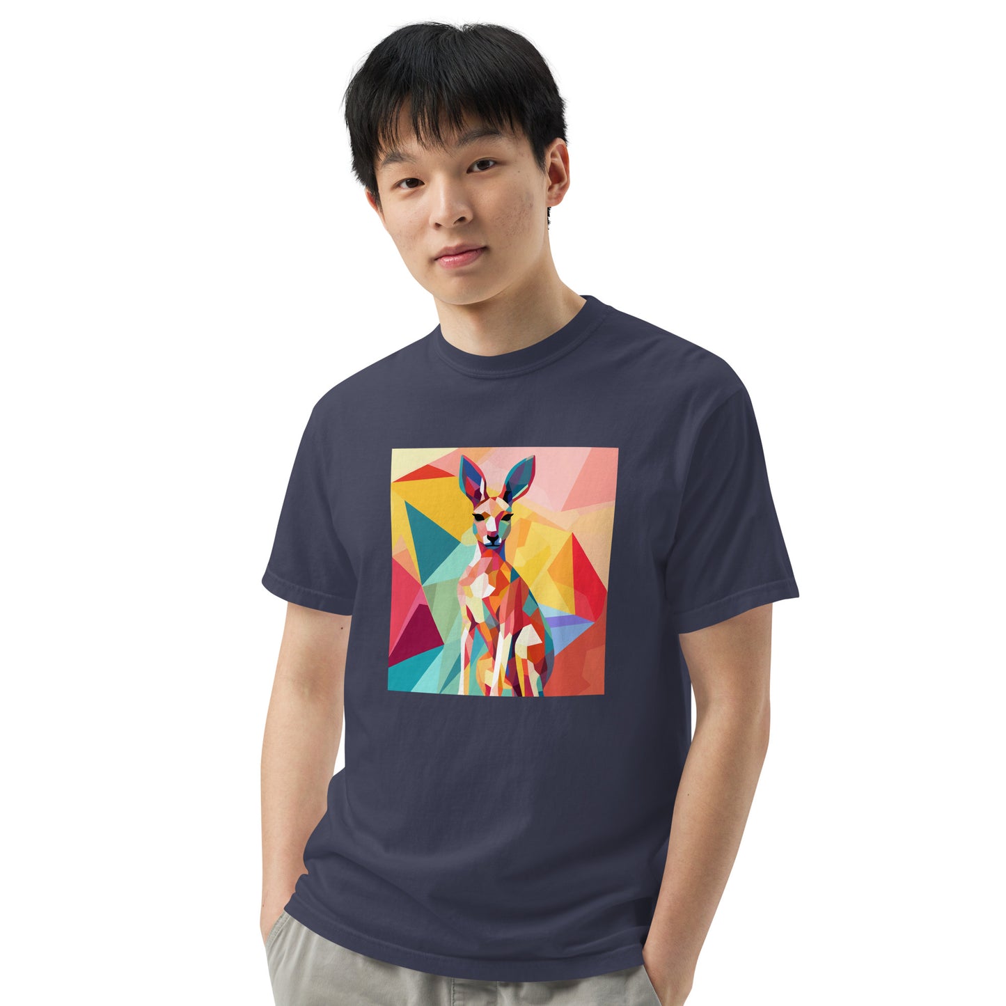 Kanga Pop Unisex Garment-Dyed Heavyweight T-shirt | Australian Wildlife Design