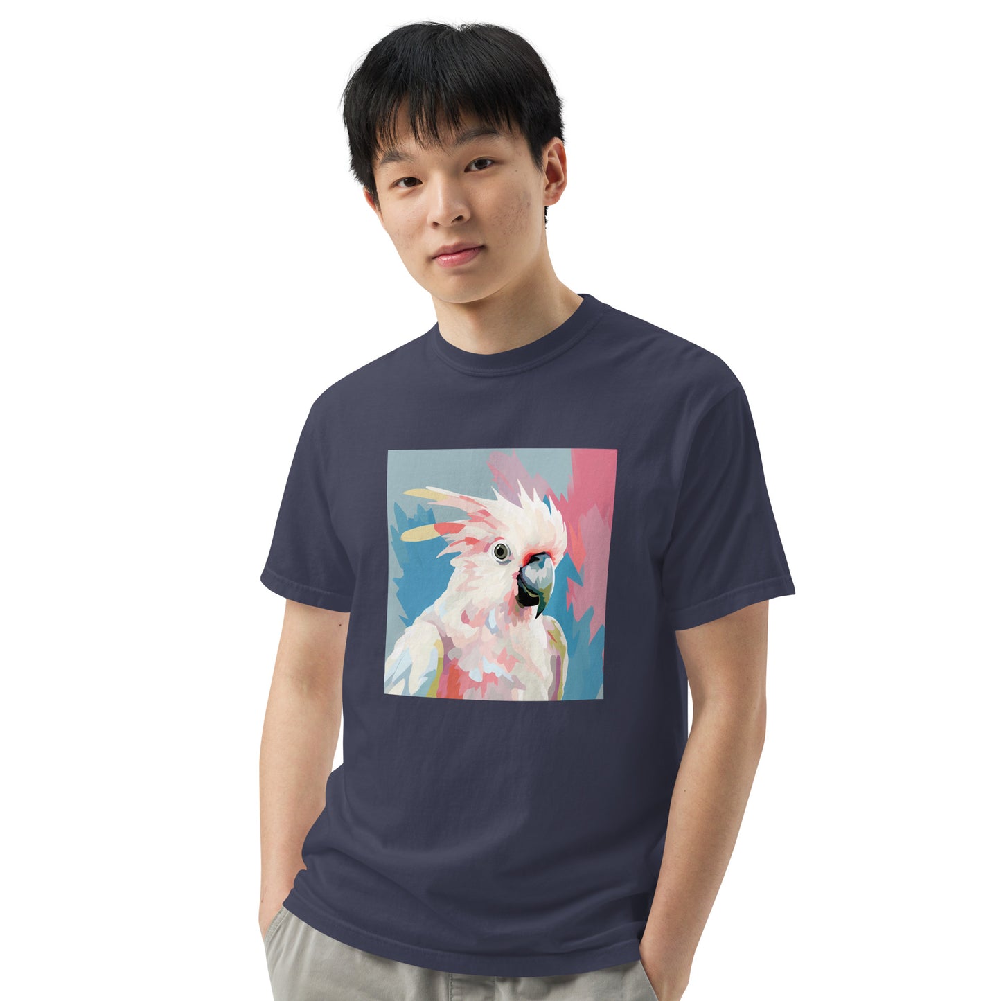 Unisex Cockatoo Pop Garment-Dyed Heavyweight T-shirt | Australian Bird Design