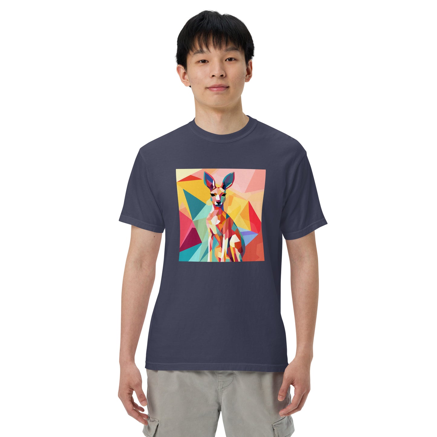 Kanga Pop Unisex Garment-Dyed Heavyweight T-shirt | Australian Wildlife Design