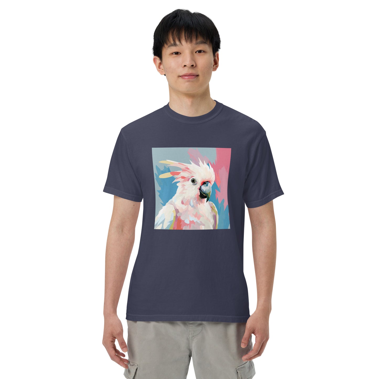 Unisex Cockatoo Pop Garment-Dyed Heavyweight T-shirt | Australian Bird Design